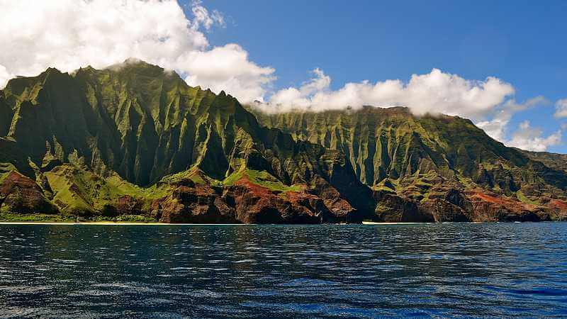 Costa de Na Pali, en la isla de Kauai