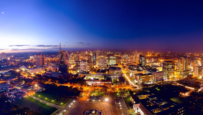 Nairobi al anochecer
