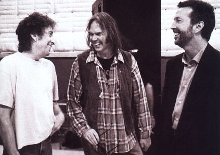 Bob Dylan, Neil Young, Eric Clapton