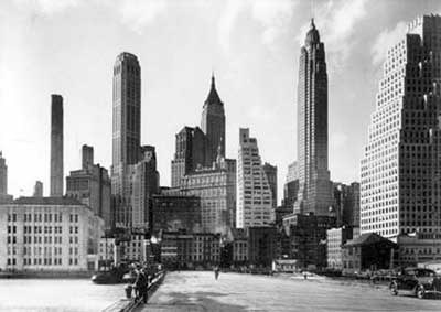 Imagen de Manhattan 1936, por Berenice Abbott.