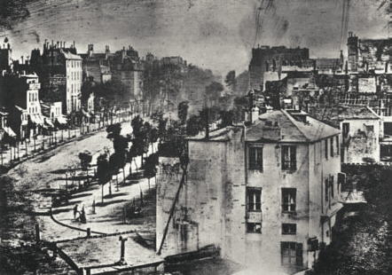 Primera foto de paisaje Louis Daguerre. París, 1838