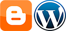 Logos de Blogger y Wordpress