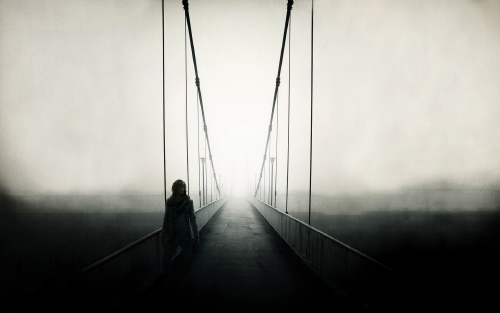 Foto artística: Soledad en el puente